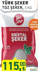 TÜRKŞEKER TOZ ŞEKER 3 KG indirimli fiyat TÜRKŞEKER TOZ ŞEKER 3 KG fiyat ve kampanya bilgisi